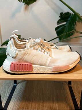 Adidas NMD R1 White Rose Pink Boost Sneakers Women’s 8.5